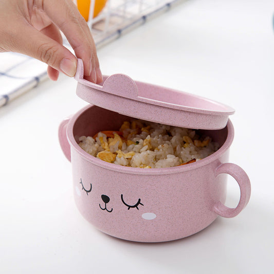 Σετ Φαγητού από Κριθάρι 6τμχ. - Λαγουδάκι Ροζ