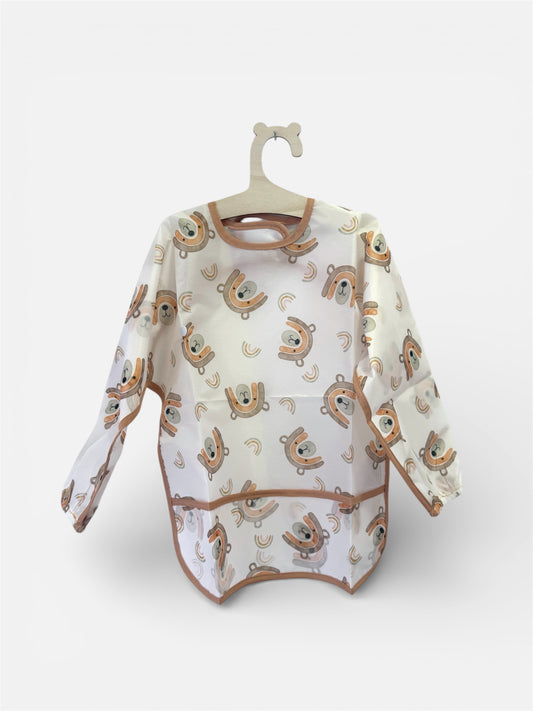 Αδιάβροχη σαλιαρα/πόδια σιτισης με μικρα boho αρκουδάκια