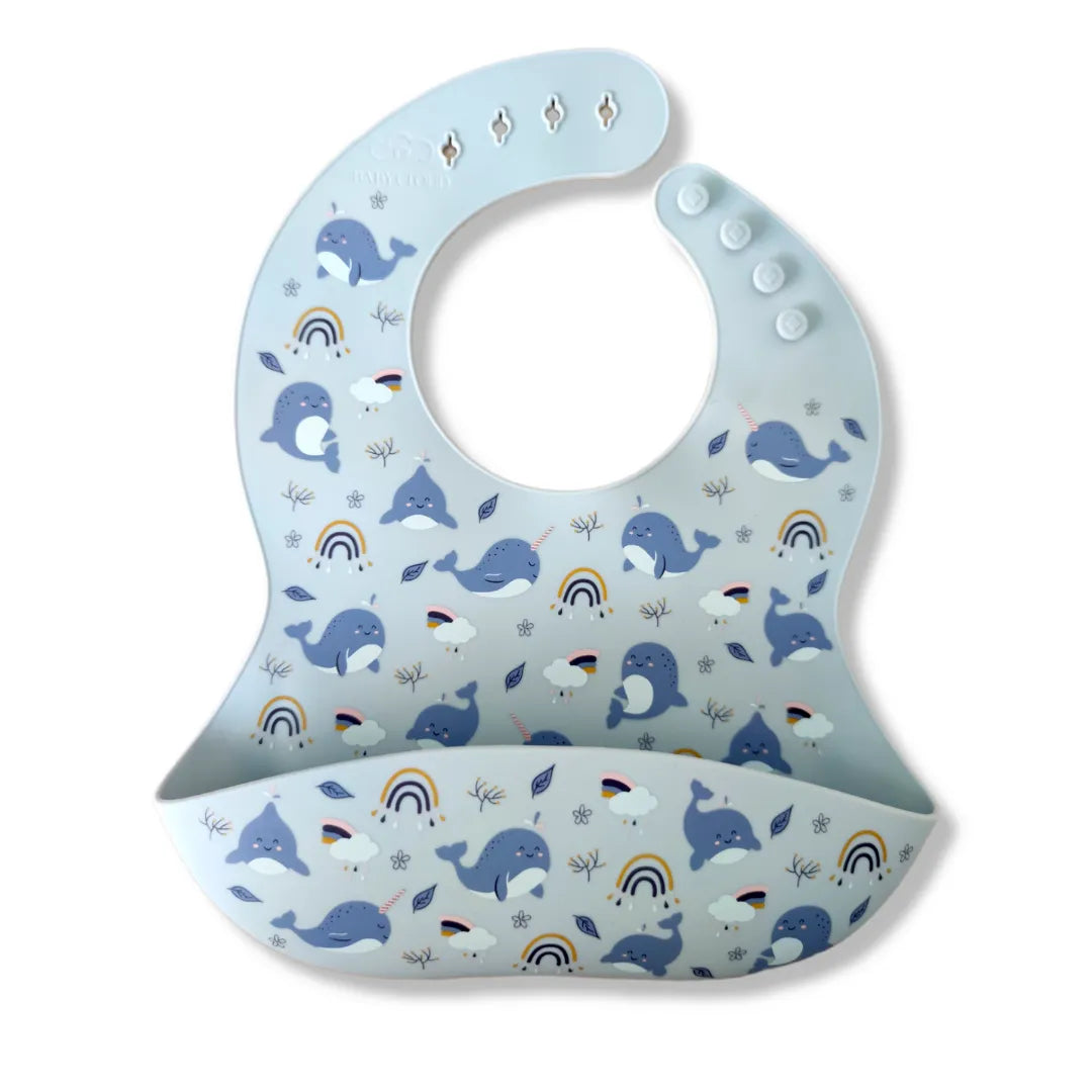 Σαλιάρα Σιλικόνης Τετράγωνη – Φάλαινα