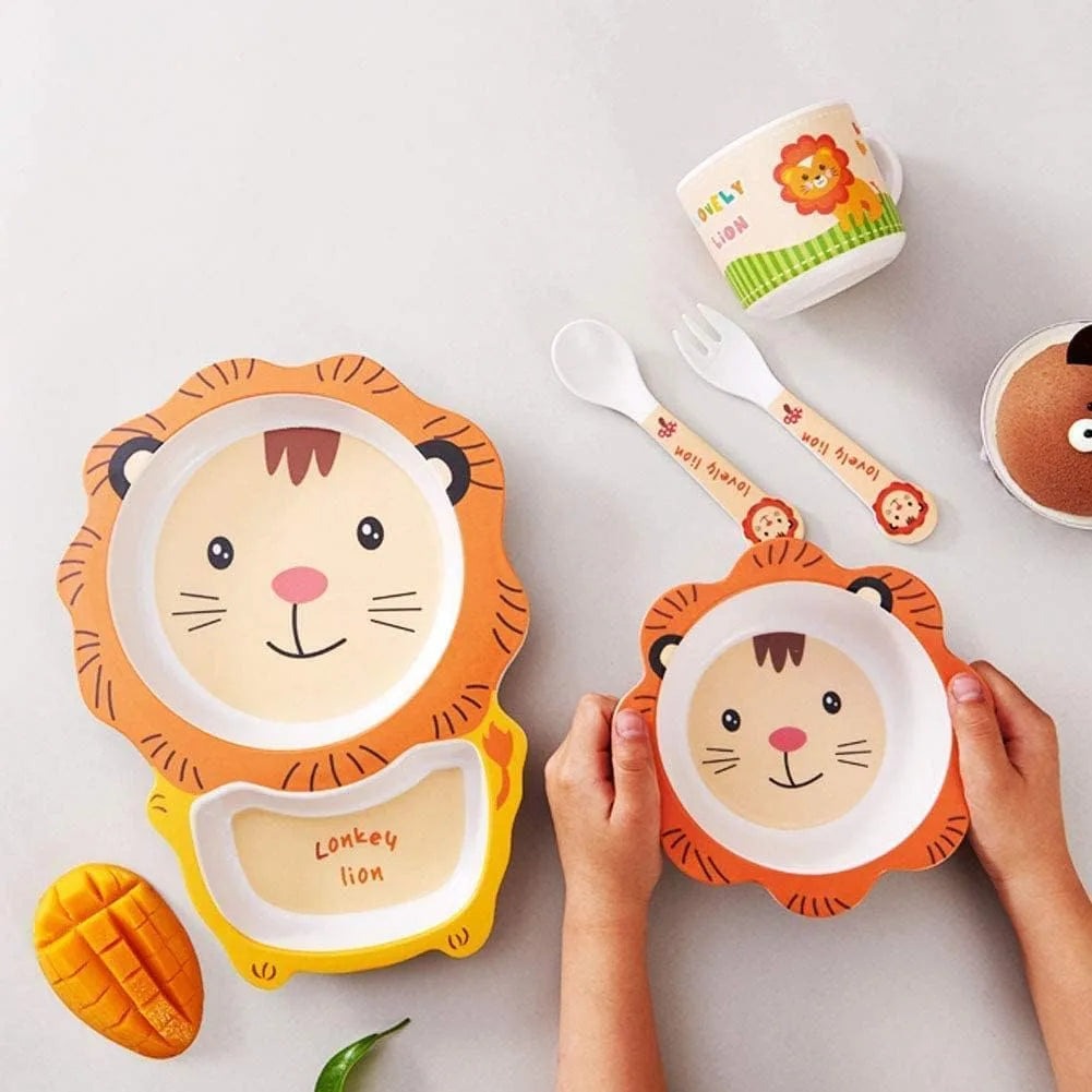 Σετ Φαγητού 6τμχ. από Φυτικές Ίνες Bamboo - Λιονταράκι ΙΙ